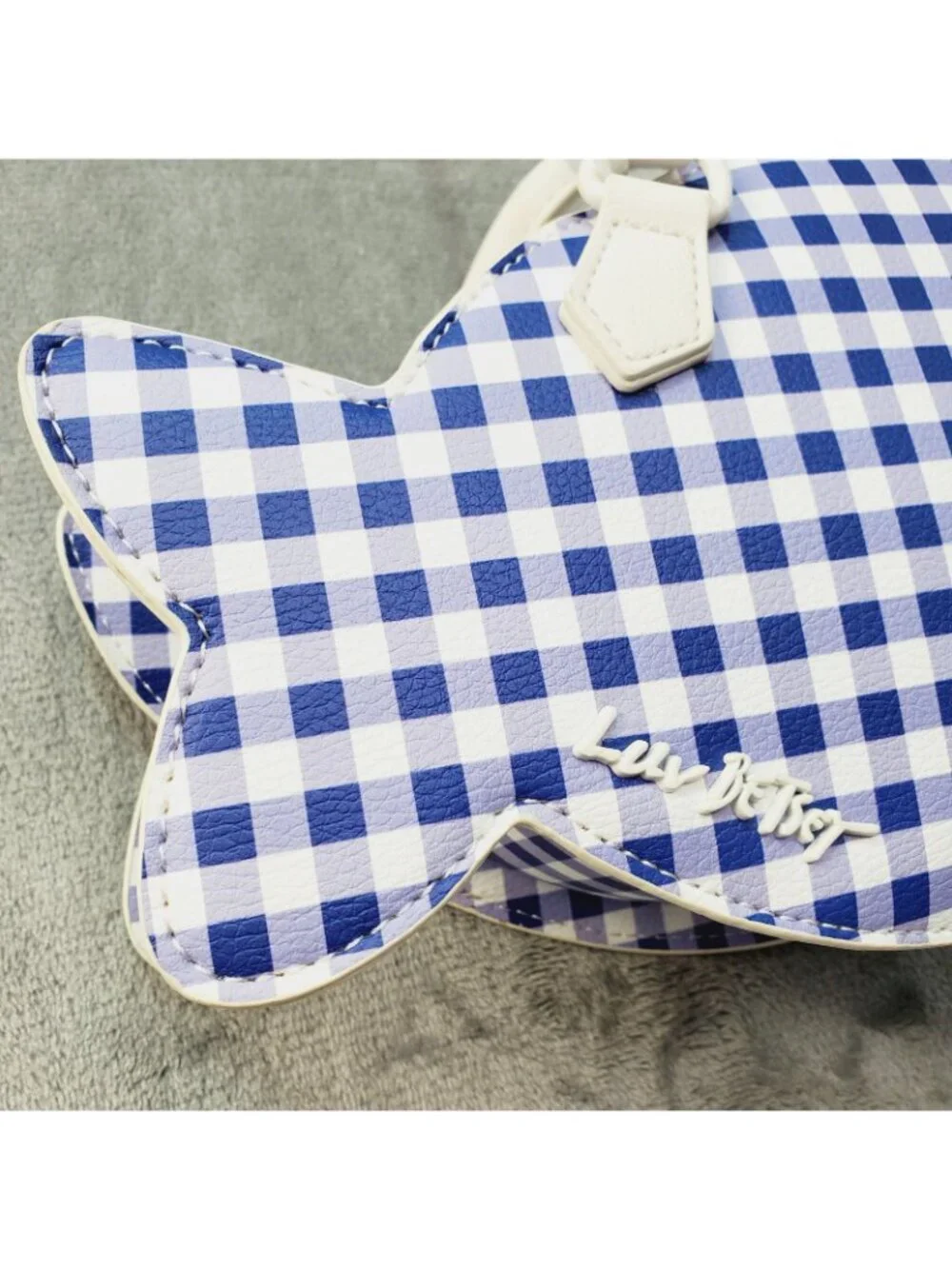 Betsey Johnson Crossbody Bag Fish Blue Gingham Nautical Kitsch Resort Beach Cruz